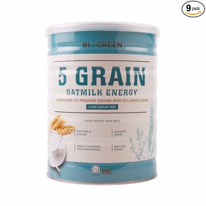 Biogreen 5 Grain Oatmilk Energy 850g (9 Count)