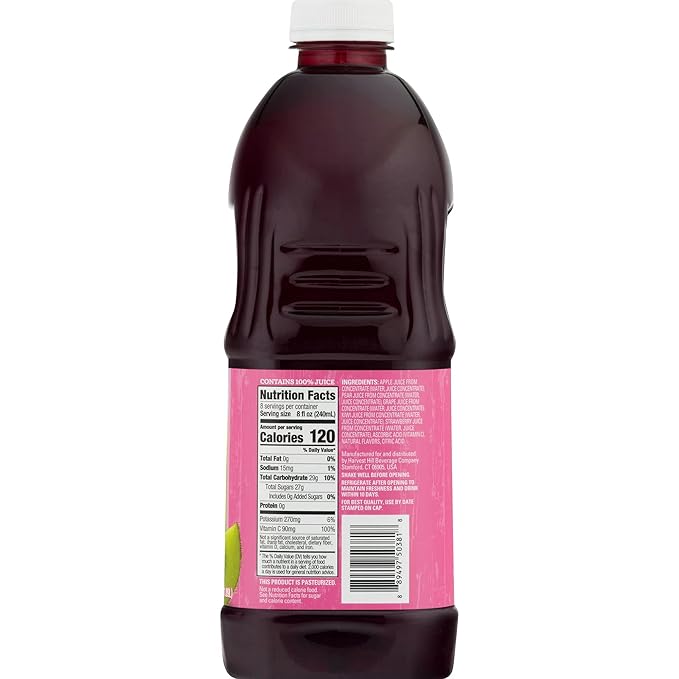 Juicy Juice Kiwi Strawberry 100% Juice Two 64 Fl Ounce Bottles No Sugar Added Drink Vitamin C 2 Pack by ZIUU