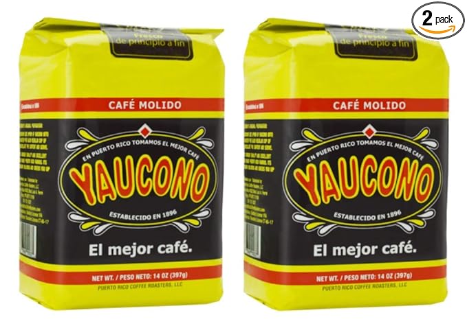 Yaucono Coffee Medium Roast Ground Arabica 14 Ounce (Pack of 2)