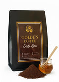 Golden Coffee Costa Rica Gourmet Pea Berry Honey 100% Arabica Coffee with Caramel Cinnamon and Citrus Notes Harvested in Blue Zone Nicoya Costa Rica 12oz (Ground) (Honey)