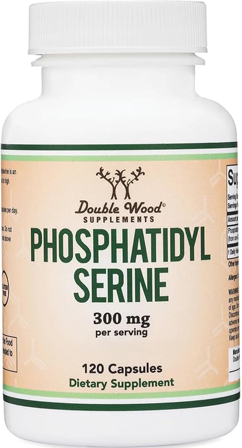 PhosphatidylSerine Supplement 300mg Per Serving 120 Capsules (Phosphatidyl Serine Complex) by Double Wood