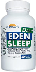 Eden Daily Sleep [New GABA Free Formula] – Fall Asleep Faster Relax Your Body Promote Deep and Restful Sleep (30 Vegan Capsules)