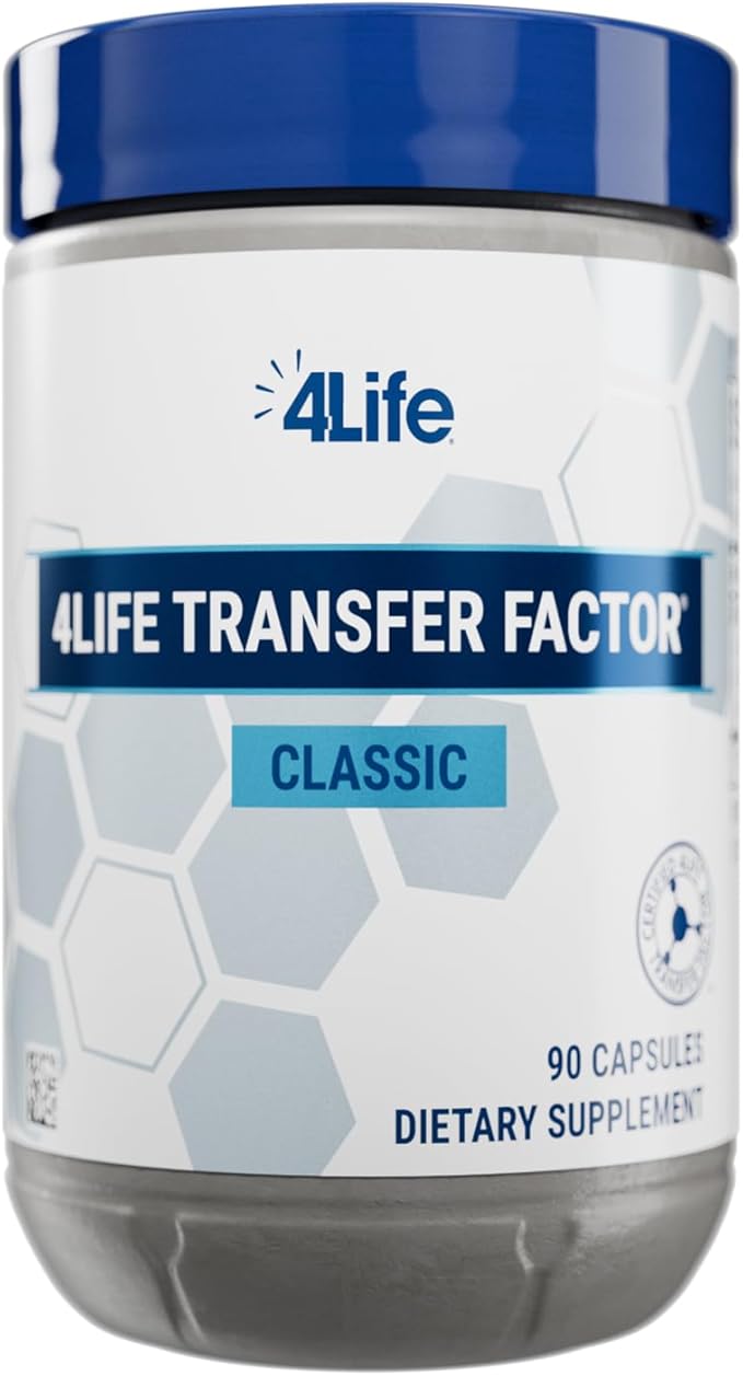 4Life Transfer Factor Classic -with Cow Colostrum for Enhanced Immune Response Recognition and Memory - for Ages 2 and Up - 90 Veggie Capsules