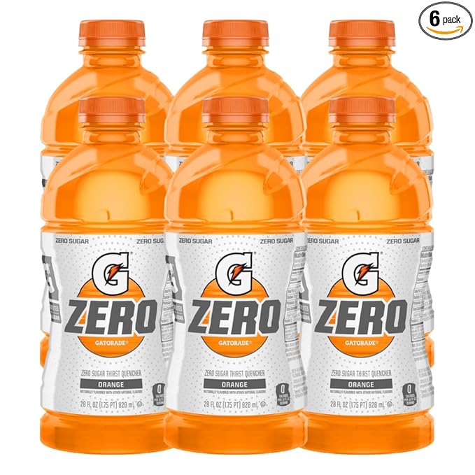 Thirst Quencher for Gatorade Zero Sugar Orange Thirst Quencher 28 Fl Oz Bottle (Pack of 6)
