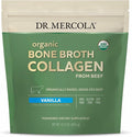 Dr. Mercola Organic Bone Broth Collagen Powder - Supports Bone Health &amp Muscle Growth - USDA Organic Non-GMO Gluten-Free &amp Dairy-Free - 30 Servings - Vanilla Flavor