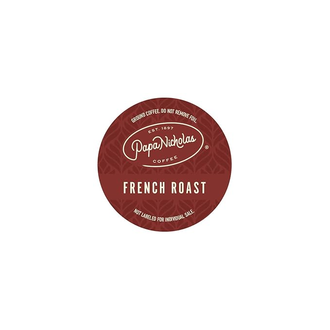Papanicholas Single Serve Coffee Cups Fits Keurig K Cup Brewers French Roast 36 Pods