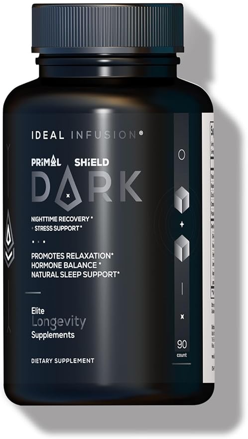 Ideal Infusion Nighttime Muscle Recovery &amp Deep Sleep Supplement: Stress Support and Hormone Balance - Zinc + Magnesium Glycinate Ashwagandha KSM-66 - Melatonin-Free (90 Capsules)