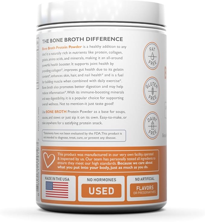 NUTRACOLLAGEN Bone Broth Protein Powder Non GMO Keto Friendly Paleo Joint Gut Muscle and Bone Health Support. 11g Collagen 10g Protein 14 srvg Unflavored