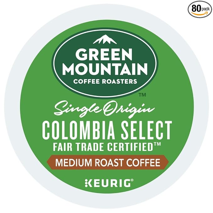 Green Mountain Colombian Fair Trade Select K-Cups 80 Count - Packaging May Vary