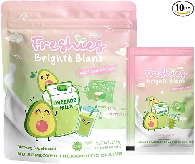 Generic Freshies Avocado Milk Collagen &amp Glutathione Drink 10 Sachets