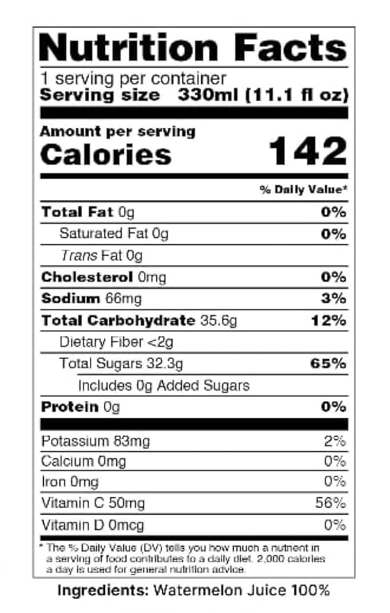 BELTT Watermelon Juice – 100% 11.1oz Fruit Juice Not From Concentrate No Added Sugar No Preservatives No Artificial Colors Refreshing Natural Watermelon Drink Pack of 12