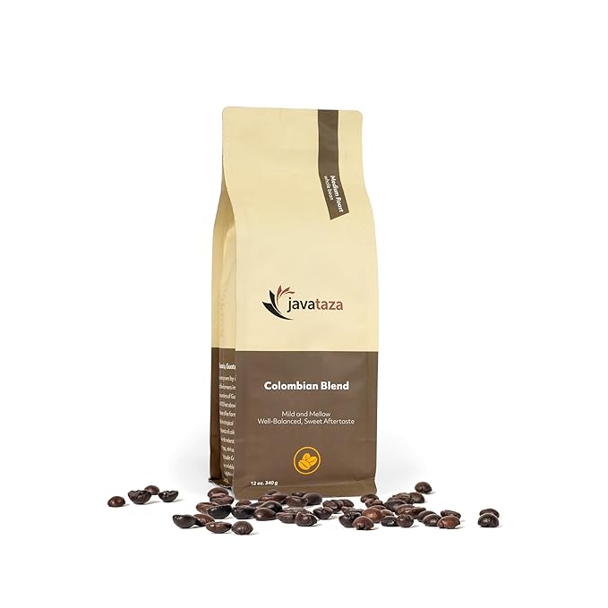 Colombian Blend Coffee -12 oz Fairly Traded Naturally Shade Grown (Whole Bean)