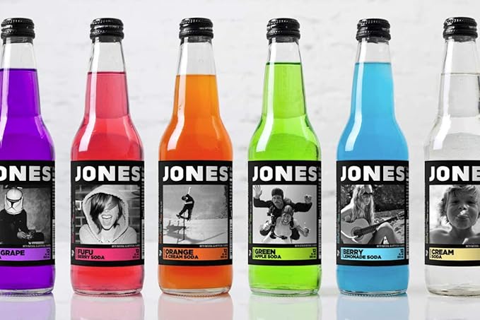 Jones Soda 12 ounce Glass Bottles (Green Apple 6 Bottles)