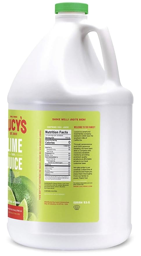 Lucy’s Family Owned - 100% Lime Juice Gallon (128fl oz.)