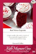Kaffe Magnum Opus Red Velvet Cupcake Coffee Ground 72 Packs of 2.5 oz Each Dessert-Inspired Flavor