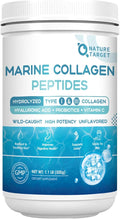 NATURE TARGET Marine Collagen Powder for Women - Multi Collagen Peptides with Hyaluronic Acid &amp Vitamin C for Hair Skin Nails &amp Joints - Wild-Caught Fish &amp Grass-Fed Bovine 50 Servings