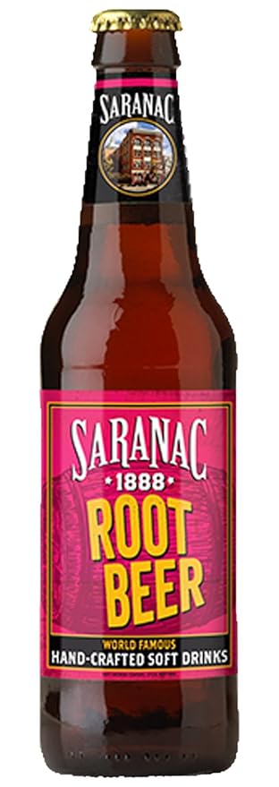 Saranac World Famous Hand-Crafted Root Beer 12 fl oz (24 Glass Bottles)