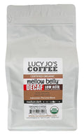 Lucy Jo's Coffee Organic Decaf Mellow Belly Low Acid Blend Medium Dark GROUND 26 oz