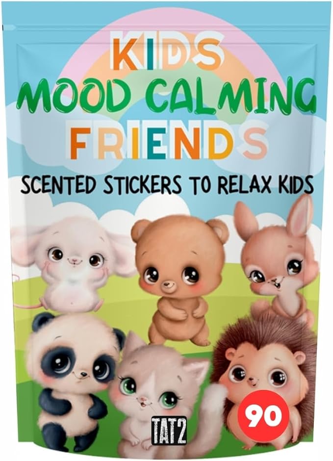 Mood Calming Stickers for Kids/Adults (90 Pack) – All Natural Patches Chemical and Drug Free Mood Support for Relaxation