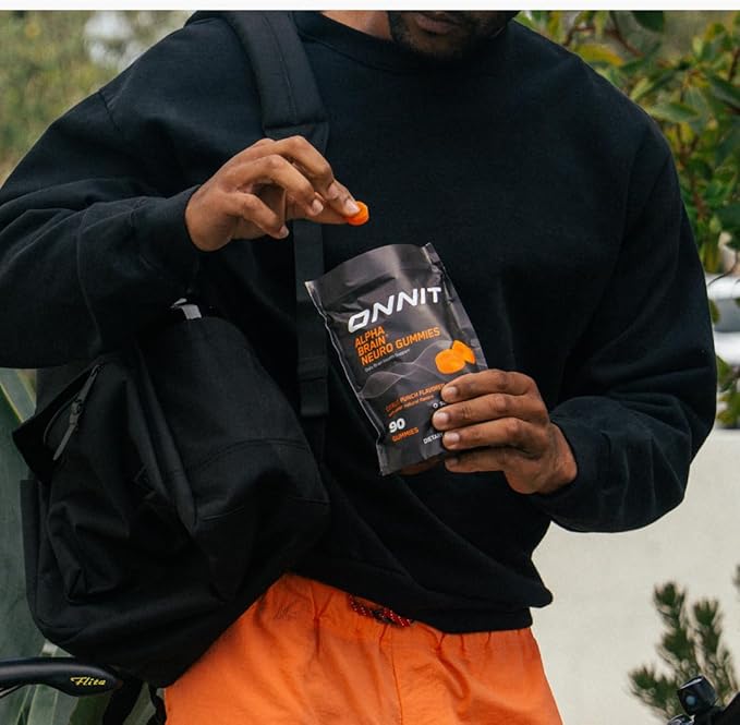 ONNIT Alpha Brain Neuro Focus Gummies IGEN Non-GMO Tested Vegan Gummies with Omega-3s Lutein Zeaxanthin and Caffeine Brain Eye and Focus Supplement for Men and Women Citrus Punch 90 Count