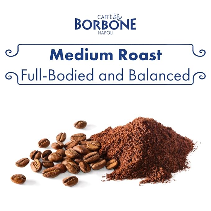 Caffè Borbone Ground Coffee Crema Classica Premium Coffee Blend Full-Bodied Balanced Creamy and Smooth Taste Made in Italy - 8.8 ounce (Pack of 4)