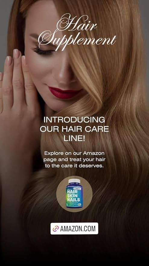 VitaMed Hair Skin &amp Nails – Biotin 5000 mcg Collagen OptiMSM Keratin Hyaluronic Acid &amp Silica | Supports Hair Growth Radiant Skin Strong Nails | Halal Non-GMO Gluten-Free – 180 Beauty