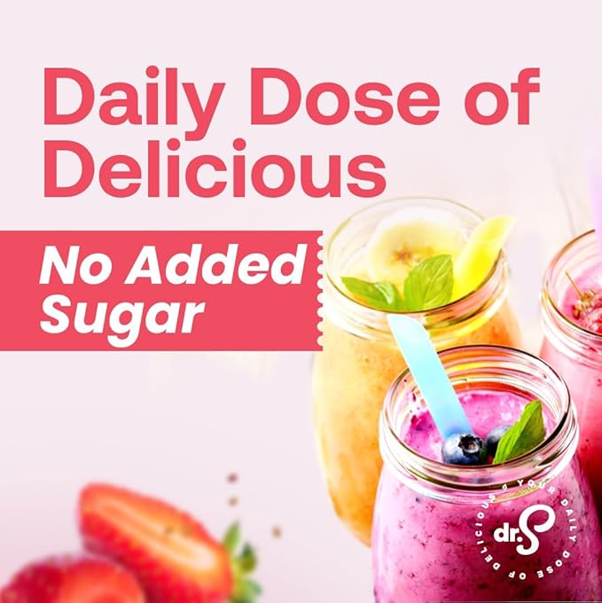 Dr. Smoothie 100% Crushed Strawberry Smoothie Concentrate| Non-GMO Vegan No Fat Gluten-Free Rich in Vitamin C Real Strawberry Flavor Perfectly Sweet | 46 Fl Oz