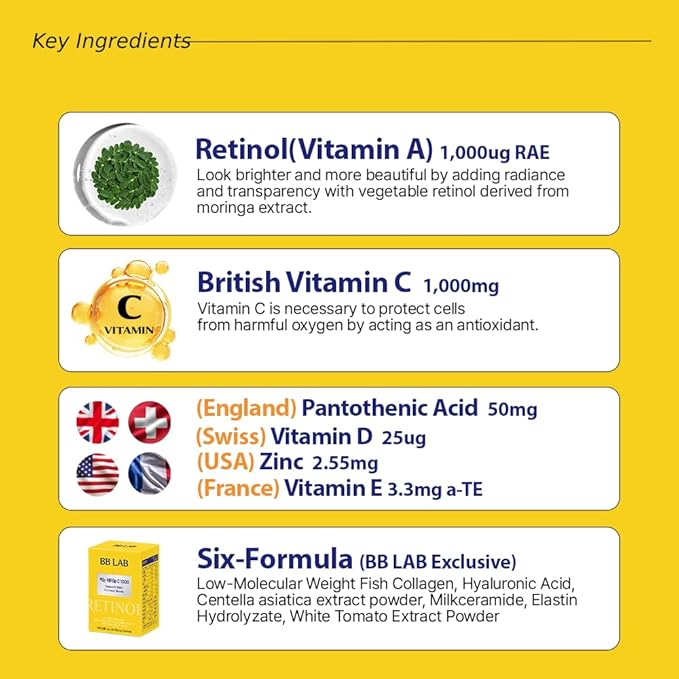 [Collagen+VIT C] K-Best Good Night Collagen Retinol C Powder Stick Korean Marine Collagen Fish Collagen Retinol Vitamin C Fast Absorption Fruit Flavored