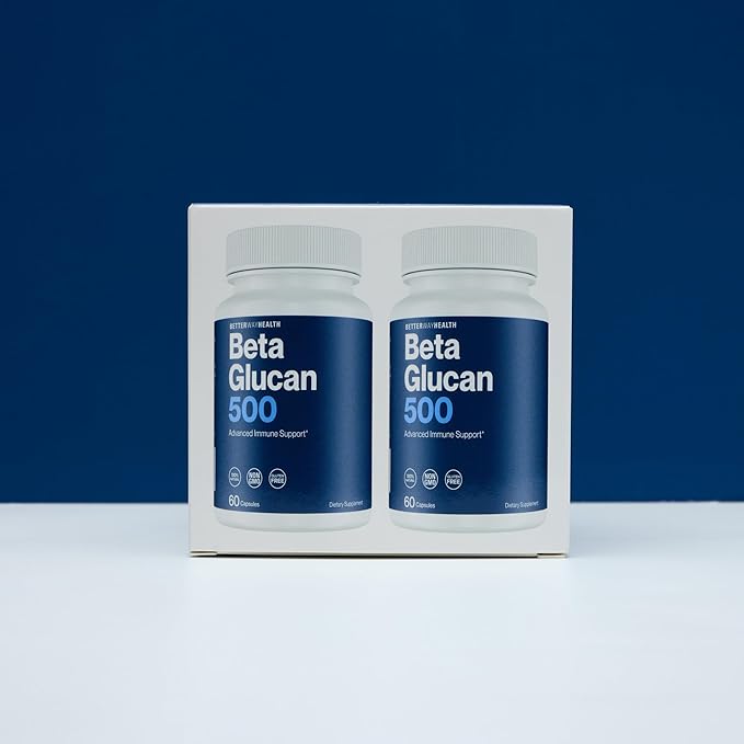 Better Way Health™ - Advanced Immune Readiness - Highly Purified 13/16 Beta Glucan 500 - Clinically Tested Immune Defense - 500mg/60 Capsules (Pack of 2)