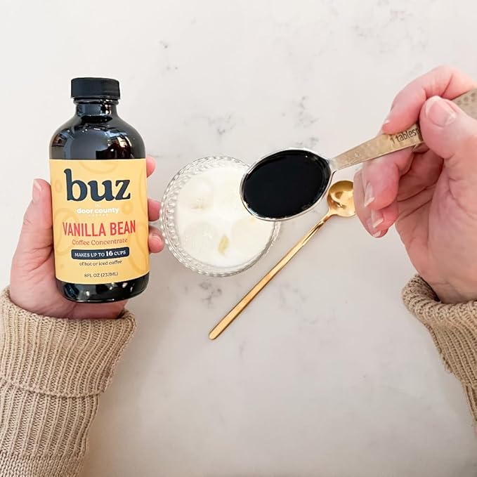 buz Vanilla Bean Flavored Coffee Concentrate 8oz Bottle
