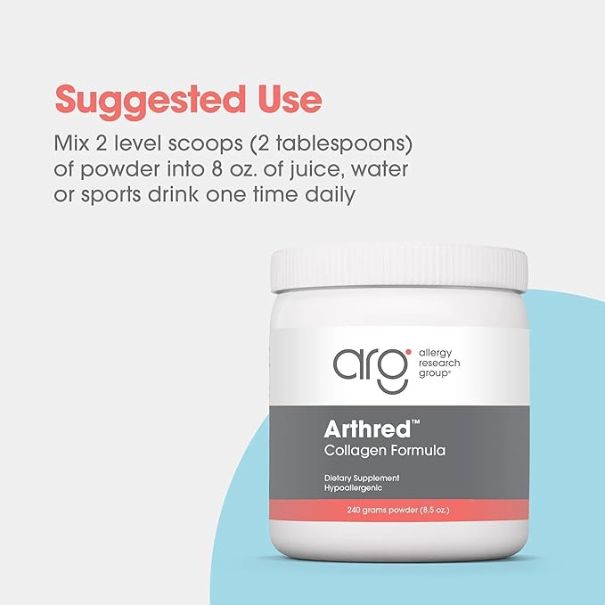 Nutricology Arthred Supplement - Collagen Powder for Men &amp Women 10.5g Collagen Peptides Bovine Sourced Arthred Powder Collagen Formula Hydrolyzed Collagen - 8.5 Oz