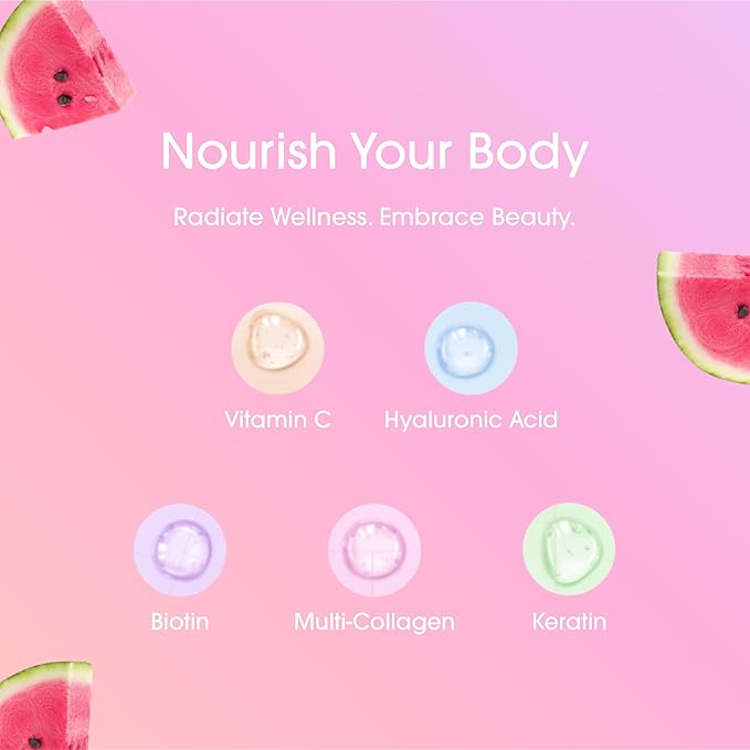 Obvi More Than Collagen Powder | Supports Healthy Hair Skin Nails Joints Gut | Grass-Fed Multi Collagen Supplement with Hyaluronic Acid Biotin Keratin | Watermelon 25 Servings