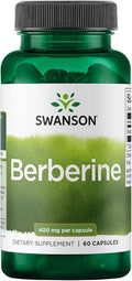 Swanson Berberine HCl Cardiovascular and Metabolic Health Supplement for Health-Conscious Adults - Non-GMO Vegan Gluten-Free (60 Vegan Capsules 400 mg Each)