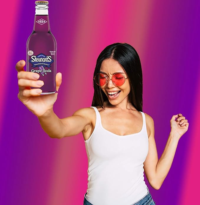 Stewart's Grape Soda 12 fl oz (12 Glass Bottles)