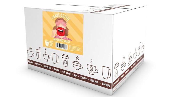 Crave Beverages Morning Light Roast Coffee Pods for Keurig K Cup Brewers 100 Count