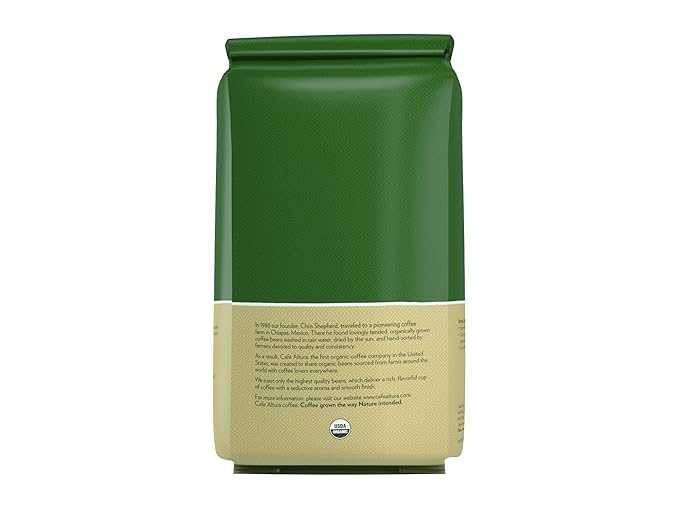 Cafe Altura Whole Bean Organic Coffee Decaf French Roast - Water Process 5 lb Bag
