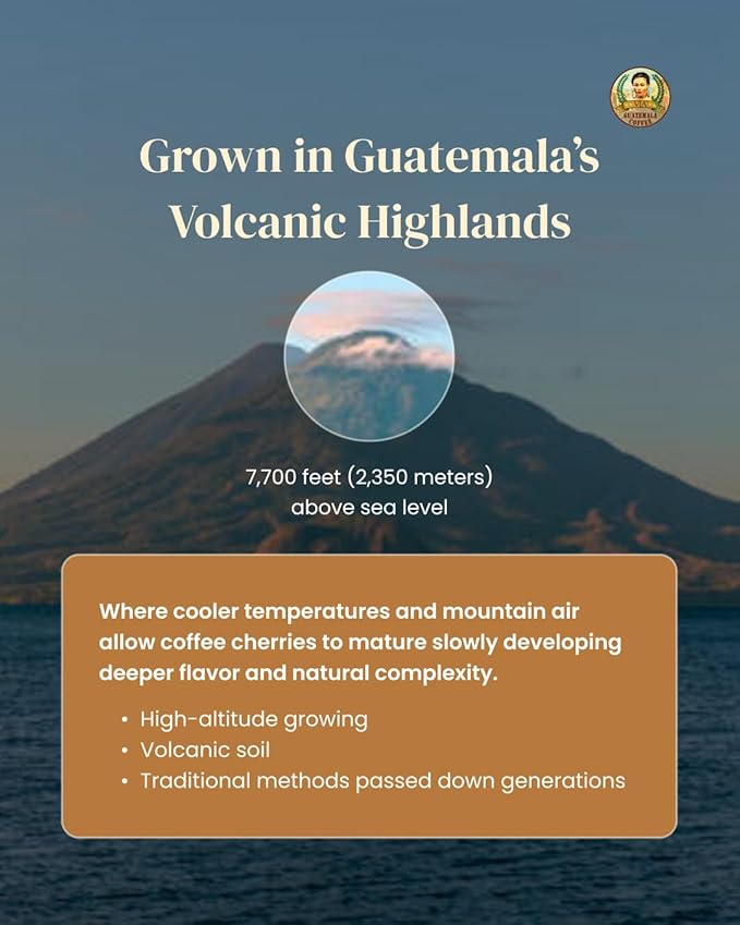 Via Guatemala Coffee – Guatemala Medium Roast Ground Coffee Single-Origin Arabica Mayan Power 16 oz