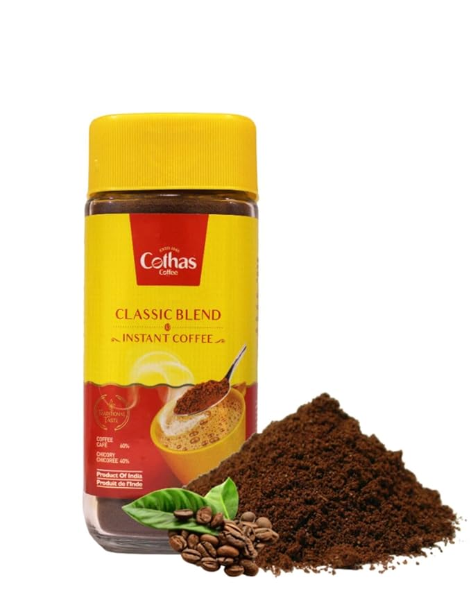 Cothas Traditional Classical Blend Instant Coffee Powder - Pack of 3 Each Bottle 100g = 300g [Coffee 60% &amp Chicory 40% ]