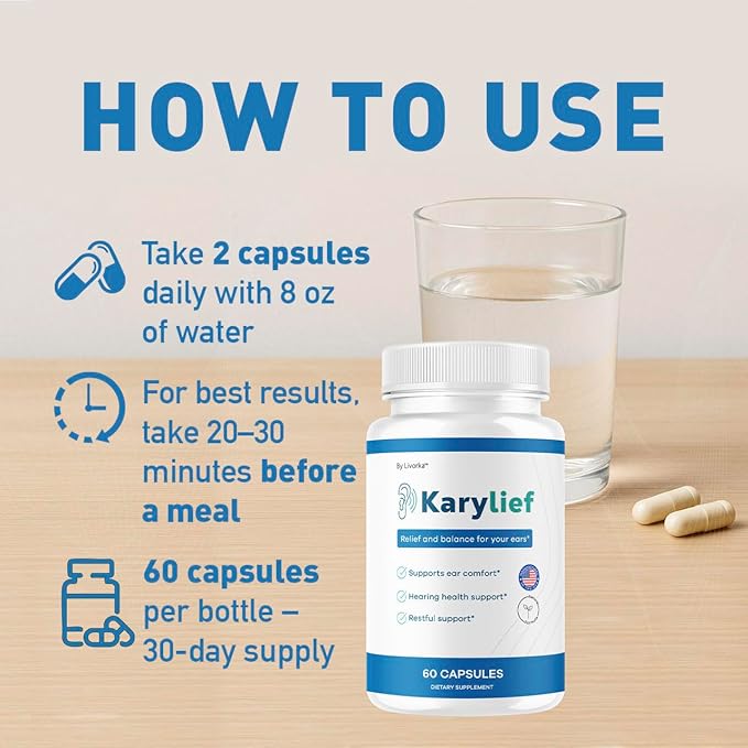 Karylief Capsules - Official Karylief Advanced Premium Pills Supplement Support - Maximum Strength Natural Formula Vitamins for Overall Health &amp Wellness Reviews 60 Capsules for 1 Month