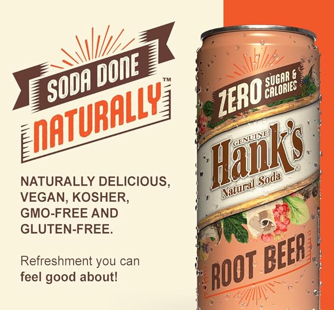 Hank's Soda ZERO Mexicola Mexican Cola Flavored Beverage Sugar-Free 12 Cans