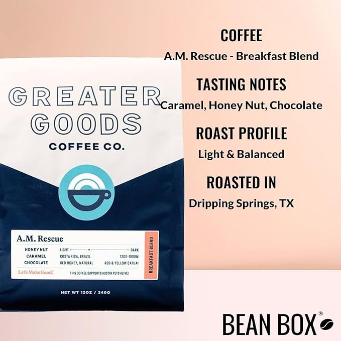 Bean Box Sampler - Roasted by Greater Goods Co. 2-Pack Freshly Ground Coffee Gourmet Coffee