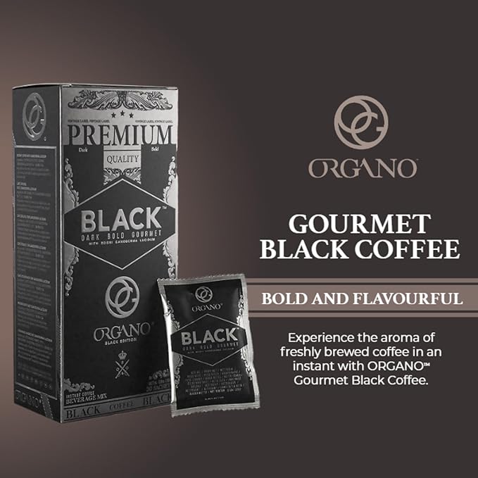 ORGANO Gourmet Black Coffee 100% Certified Ganoderma Lucidum (30 sachets)