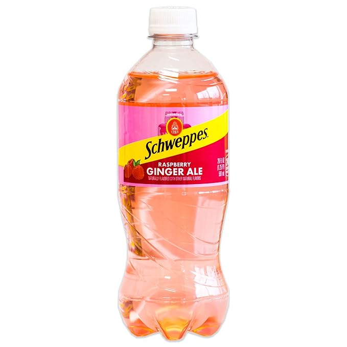 Raspberry Ginger Ale - Refreshing Crisp Delicious - 12 20oz Bottles