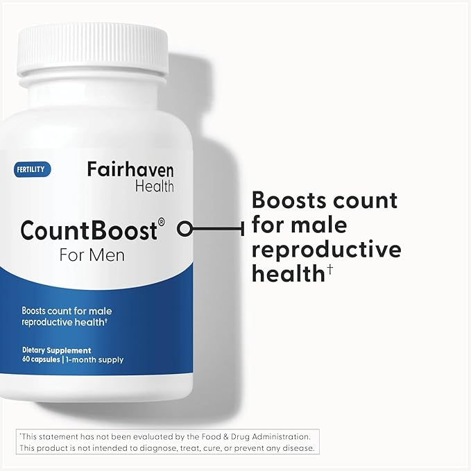 Fairhaven Health FertilAid for Men and Countboost Combo | Prenatal Male Fertility Supplement | Count and Motility Support Pre Conception for Him | Fertility Support Includes L-carnitine Zinc Folate