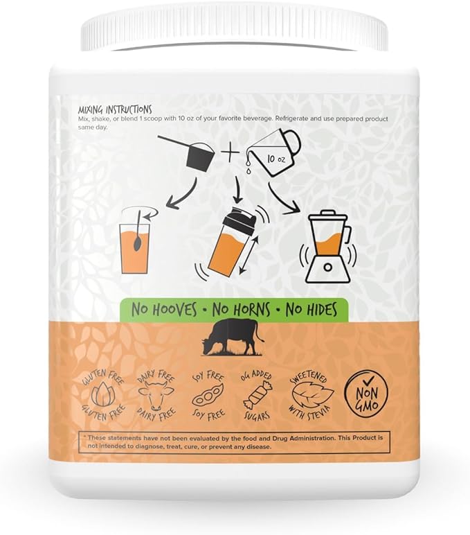 Portions Master Vegan Collagen Builder Plant Based Collagen Support Powder with Rice &amp Pea Protein Silica Biotin Tremella Mushroom Vitamin C (Salted Caramel 500g)