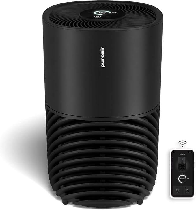 PuroAir 130i HEPA Air Purifiers for Home Pets - Covers Up To 600 Sq Ft - Filters Up To 99.9% of Pollutants Smoke Pollen Dust - Quiet HEPA Air Filter - Air Purifiers for Bedroom