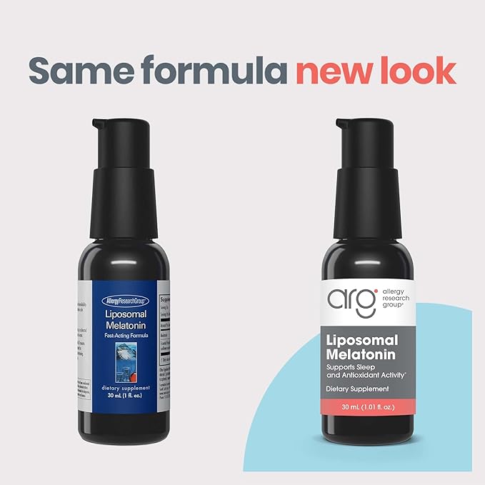 Allergy Research Group Liposomal Melatonin Supplement - Oral Sleep Spray for Adults 1mg Liquid Melatonin Pure Fast Acting Formula - 1 Fl Oz