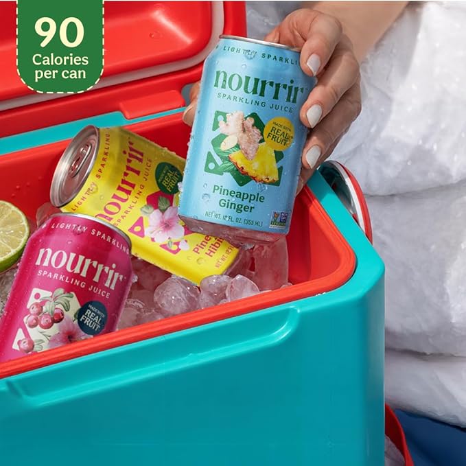 Nourrir Sparkling Juice Tropical Harmony Variety Pack 12oz Cans Pack of 12