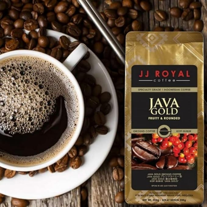 JJ Royal Coffee Java Gold 200g Ground Coffee (Pack of 2)