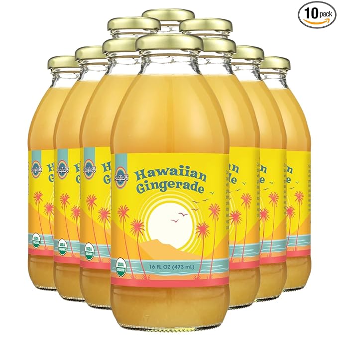 Pacific96 Organic Hawaiian Gingerade 16oz (10 Pack)